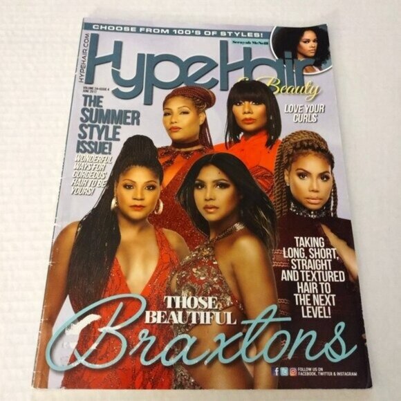 HYPE HAIR & BEAUTY MAGAZINE-JUNE 2017-THE BRAXTONS-VINTAGE - Picture 1 of 3
